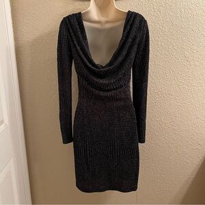 Sparkly Black Long Sleeve Dress